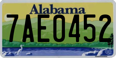 AL license plate 7AE0452