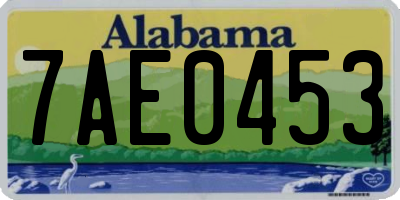 AL license plate 7AE0453