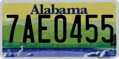 AL license plate 7AE0455