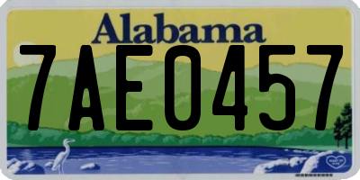 AL license plate 7AE0457