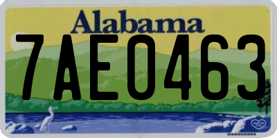 AL license plate 7AE0463