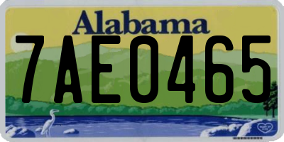 AL license plate 7AE0465