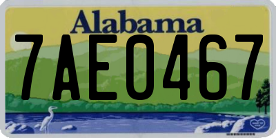 AL license plate 7AE0467