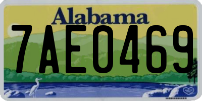 AL license plate 7AE0469