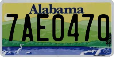 AL license plate 7AE0470