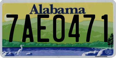 AL license plate 7AE0471