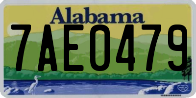 AL license plate 7AE0479