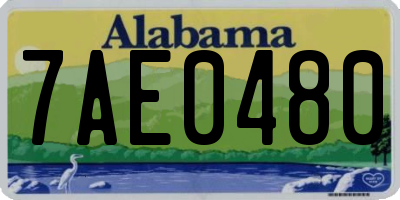 AL license plate 7AE0480