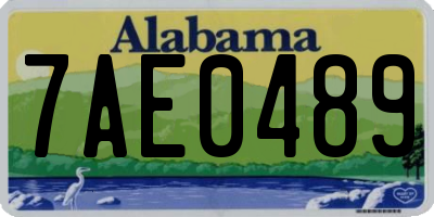 AL license plate 7AE0489