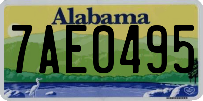AL license plate 7AE0495