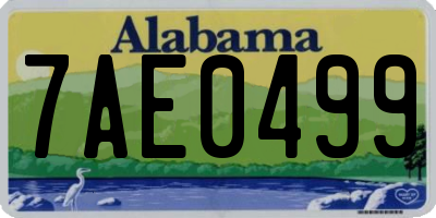 AL license plate 7AE0499