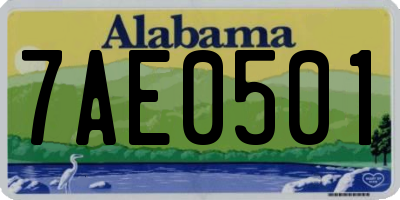 AL license plate 7AE0501