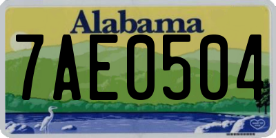 AL license plate 7AE0504