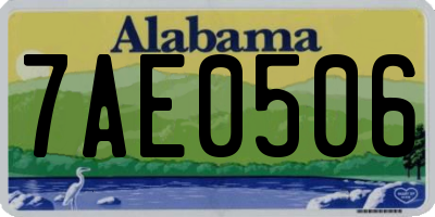 AL license plate 7AE0506