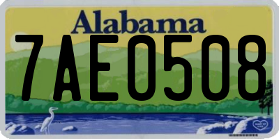 AL license plate 7AE0508