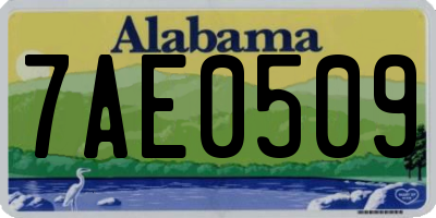 AL license plate 7AE0509