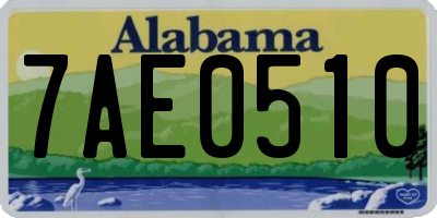 AL license plate 7AE0510