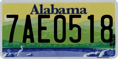 AL license plate 7AE0518