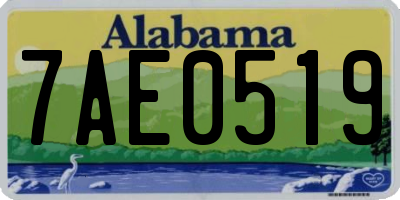 AL license plate 7AE0519