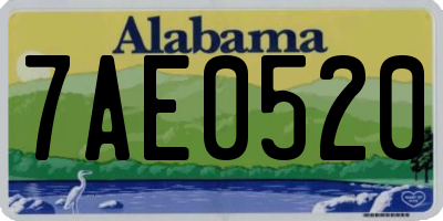 AL license plate 7AE0520