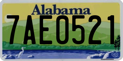 AL license plate 7AE0521