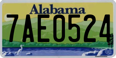 AL license plate 7AE0524