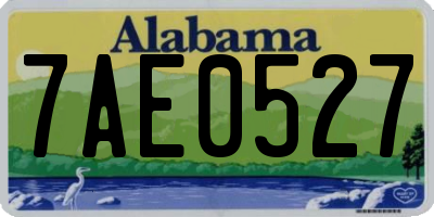 AL license plate 7AE0527