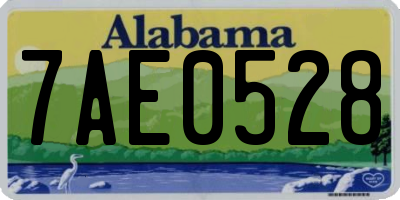 AL license plate 7AE0528