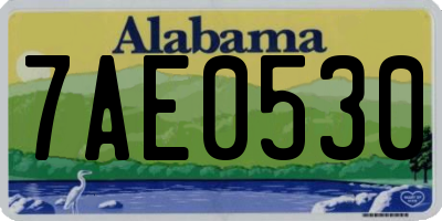AL license plate 7AE0530