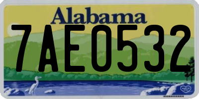 AL license plate 7AE0532