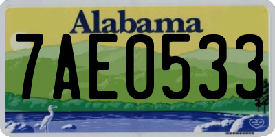 AL license plate 7AE0533