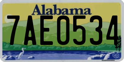AL license plate 7AE0534