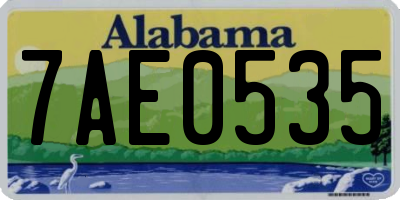 AL license plate 7AE0535