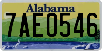 AL license plate 7AE0546