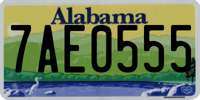 AL license plate 7AE0555