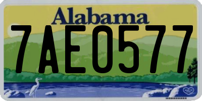 AL license plate 7AE0577