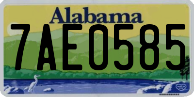 AL license plate 7AE0585
