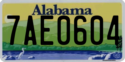 AL license plate 7AE0604