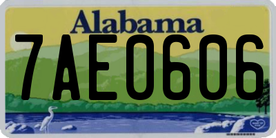 AL license plate 7AE0606