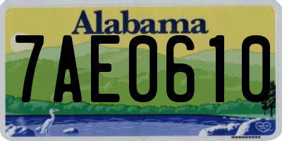 AL license plate 7AE0610