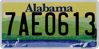 AL license plate 7AE0613
