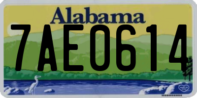 AL license plate 7AE0614