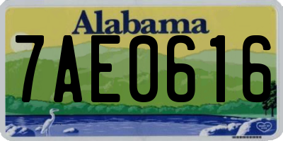 AL license plate 7AE0616