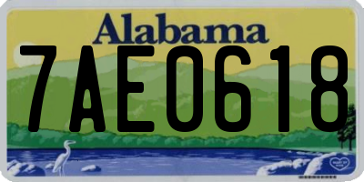 AL license plate 7AE0618