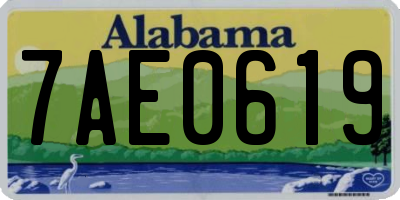 AL license plate 7AE0619