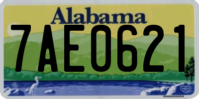 AL license plate 7AE0621