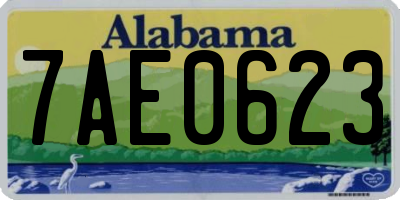 AL license plate 7AE0623