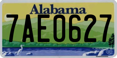 AL license plate 7AE0627
