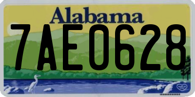 AL license plate 7AE0628