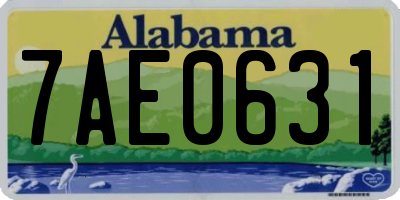 AL license plate 7AE0631